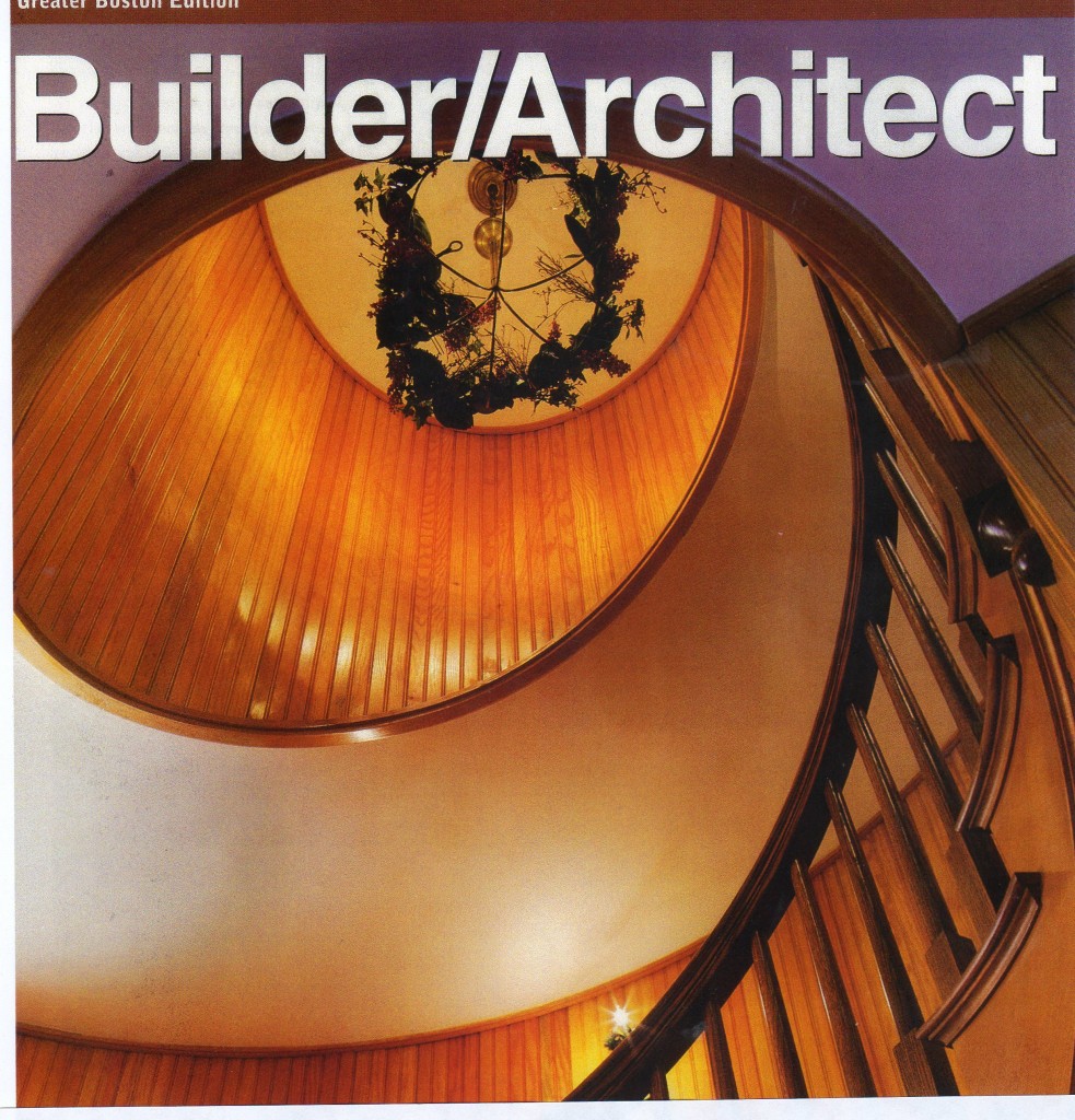 Cover on "Builder/Architect" - a local and national trade publication - Interior of "Silo Stairs"